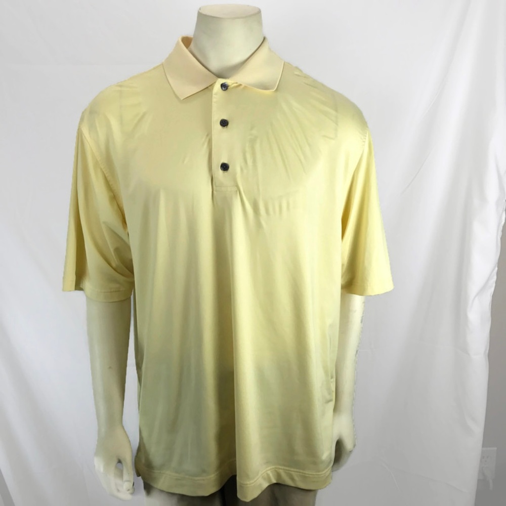 FOOTJOY Mens Polo Shirt Large Yellow